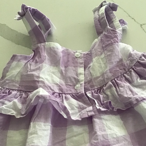 Little Girl Janie and Jack Purple Gingham Pant Set Size 2T - Picture 5 of 8